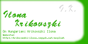 ilona krikovszki business card